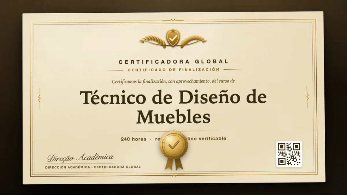 Portada del curso Técnico de Diseño de Muebles