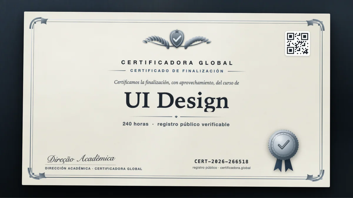 Portada del curso UI Design