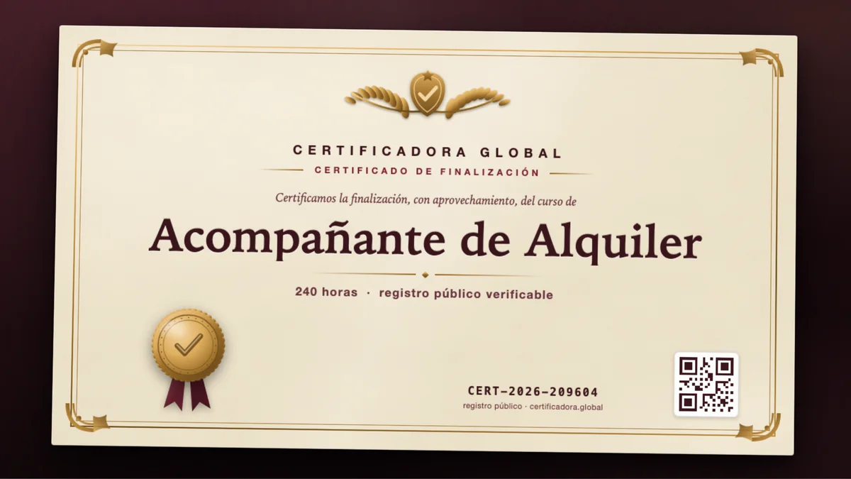 Portada del curso Acompañante de Alquiler