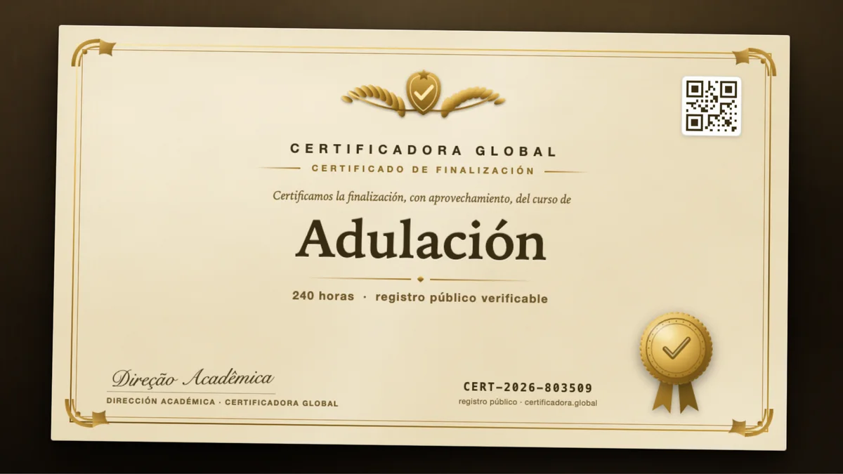 Portada del curso Adulación