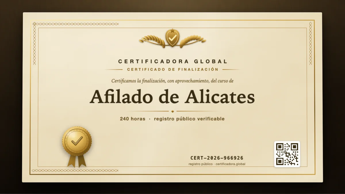 Portada del curso Afilado de Alicates