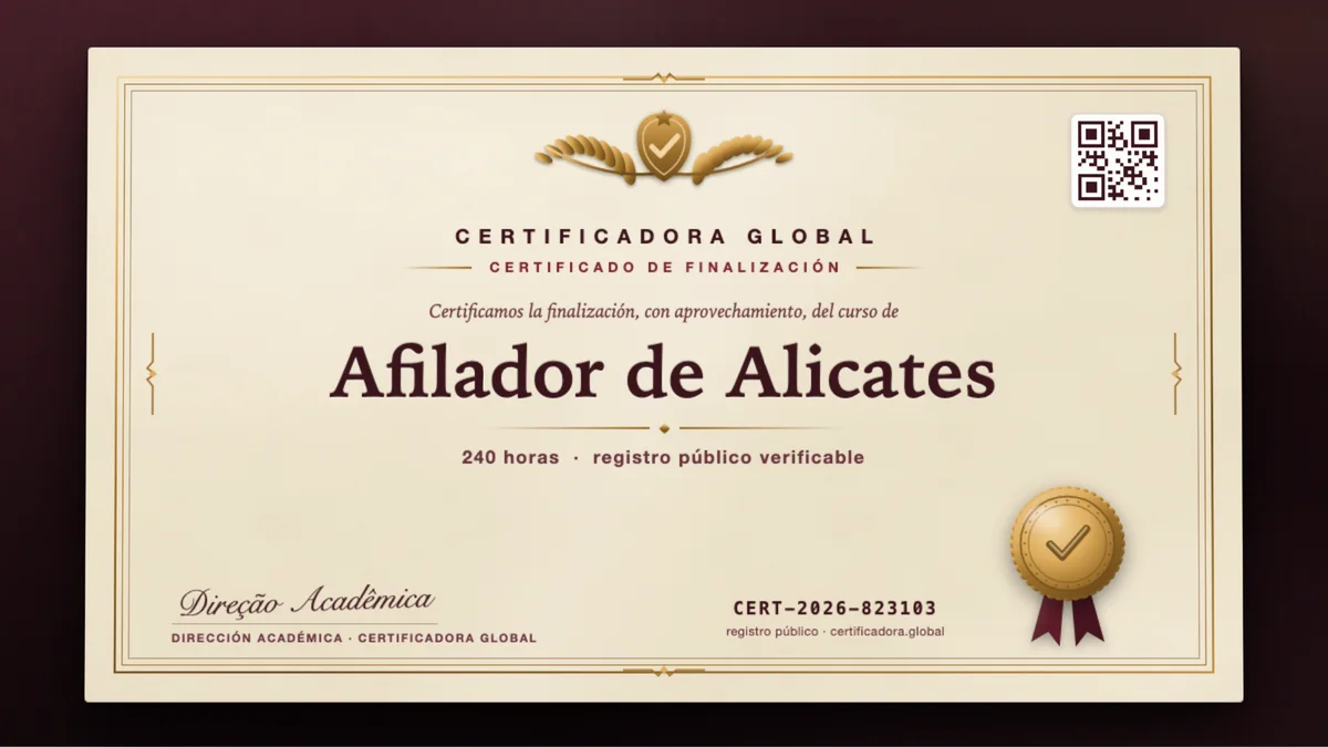 Portada del curso Afilador de Alicates