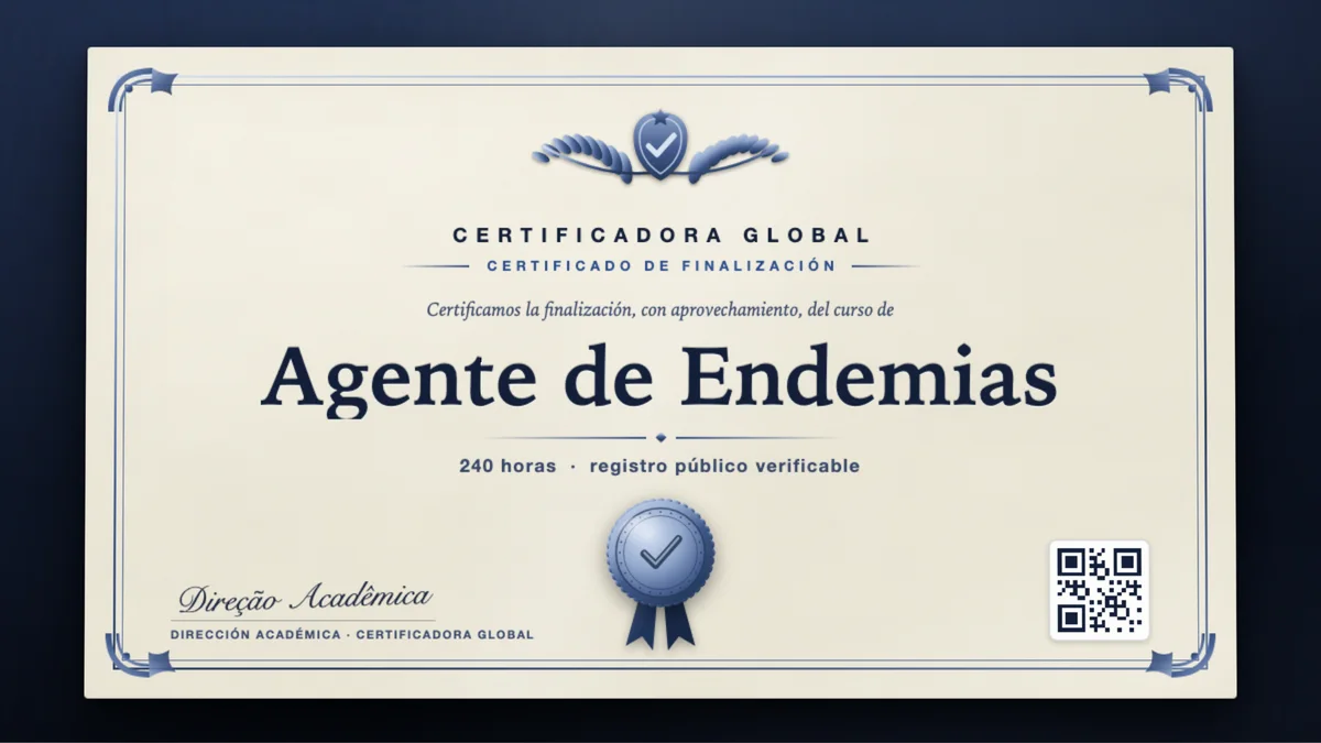 Portada del curso Agente de Endemias