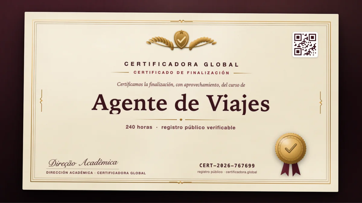 Portada del curso Agente de Viajes