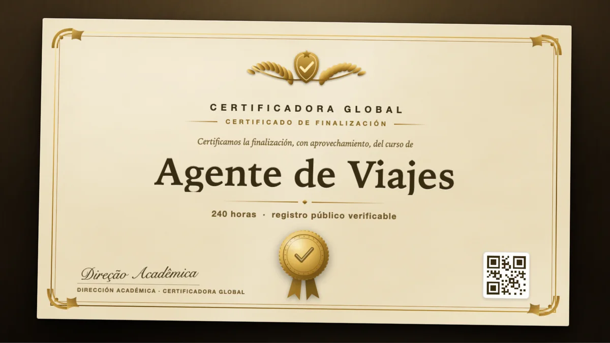 Portada del curso Agente de Viajes