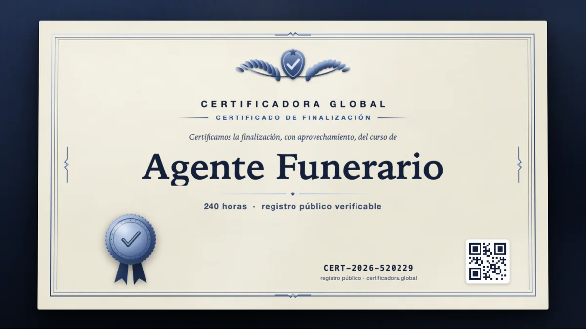 Portada del curso Agente Funerario