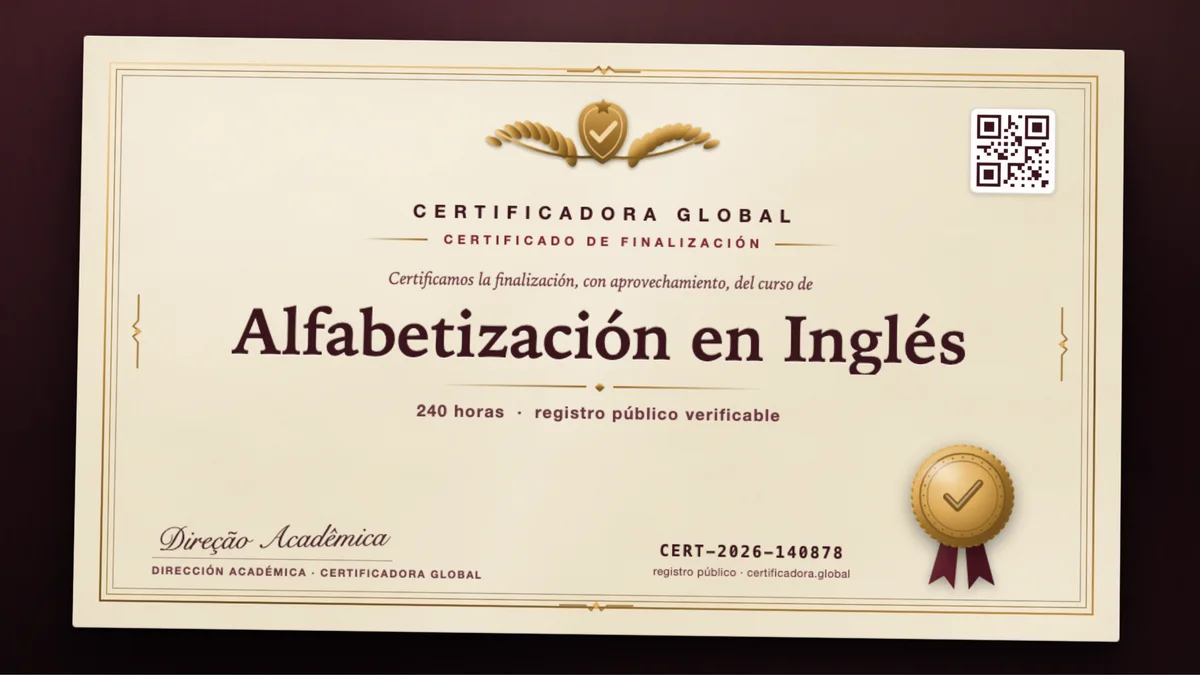Portada del curso Alfabetización en Inglés