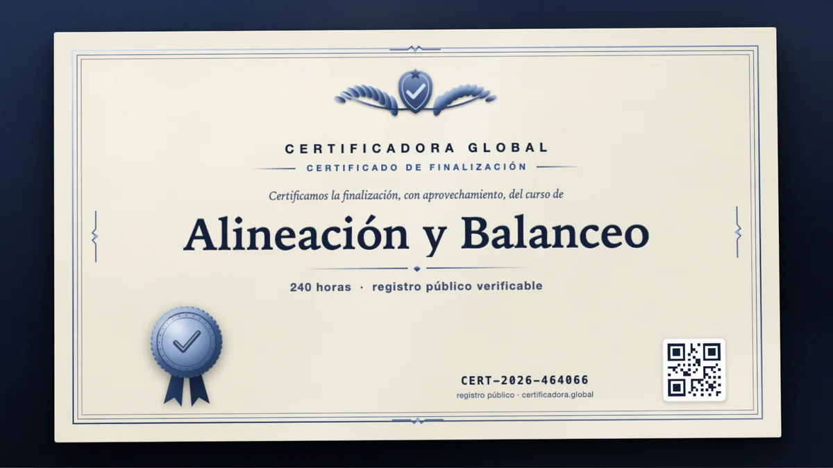 Portada del curso Alineación y Balanceo