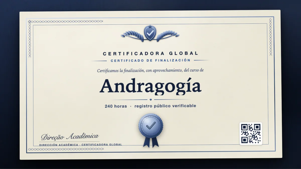 Portada del curso Andragogía