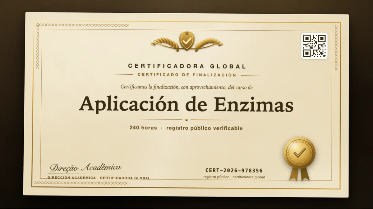 Portada del curso Aplicación de Enzimas