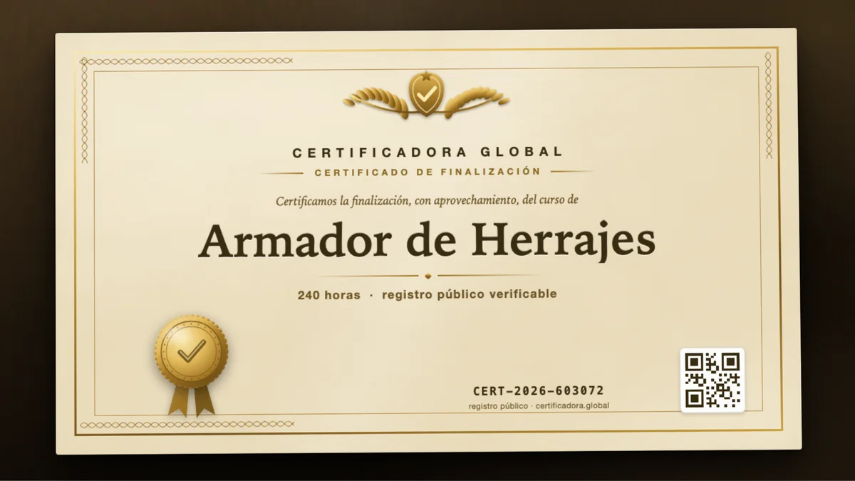 Portada del curso Armador de Herrajes