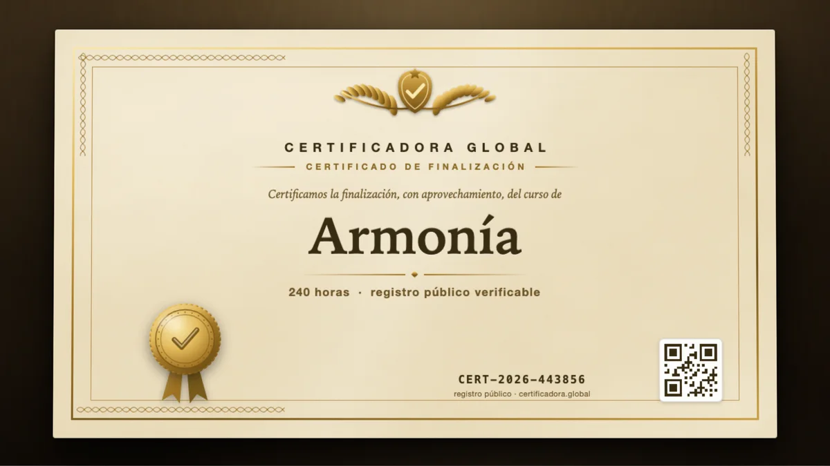 Portada del curso Armonía