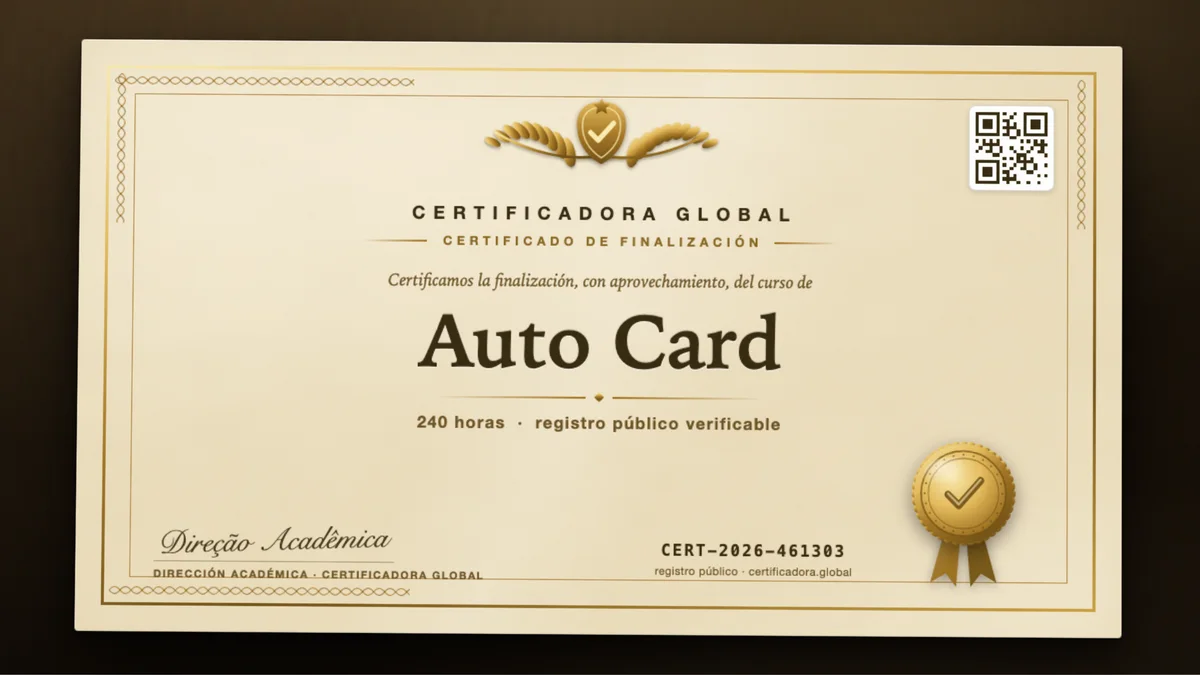 Portada del curso Auto Card