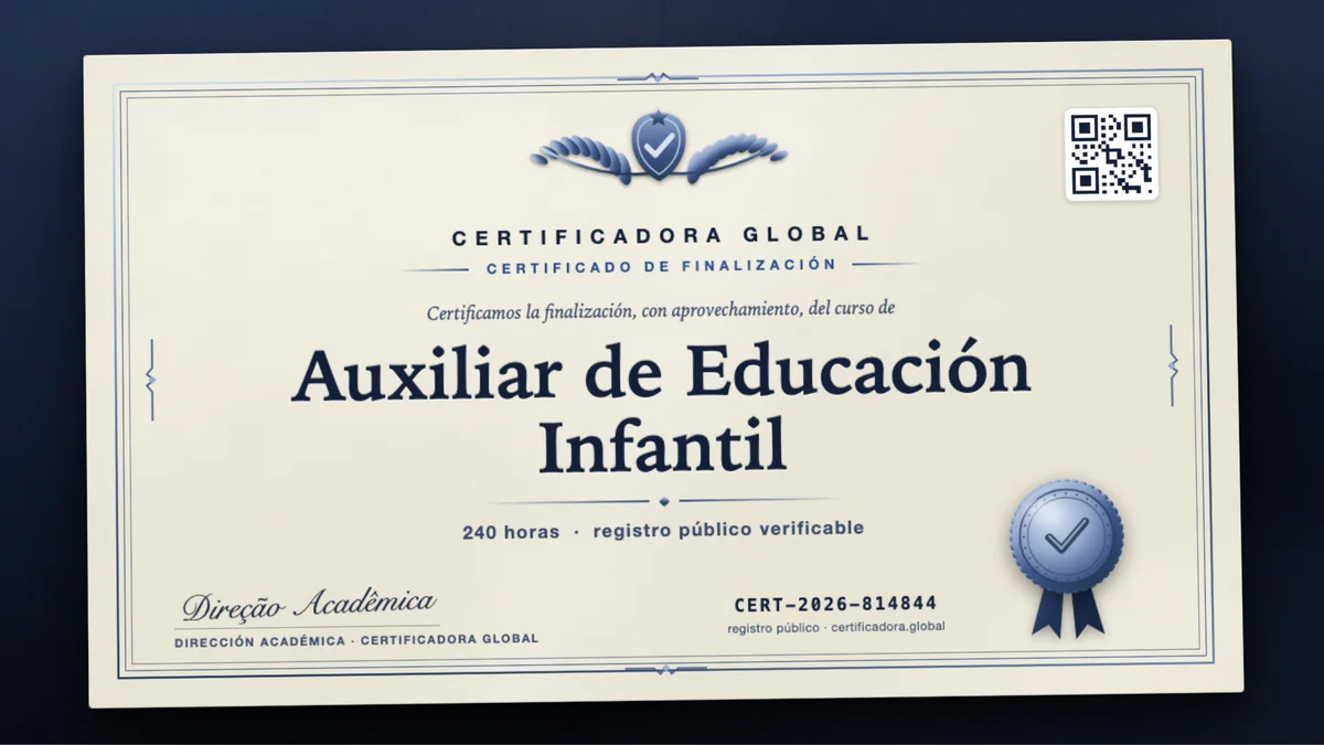 Portada del curso Auxiliar de Educación Infantil