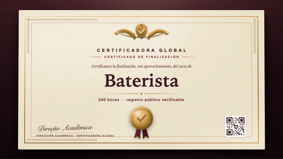 Portada del curso Baterista