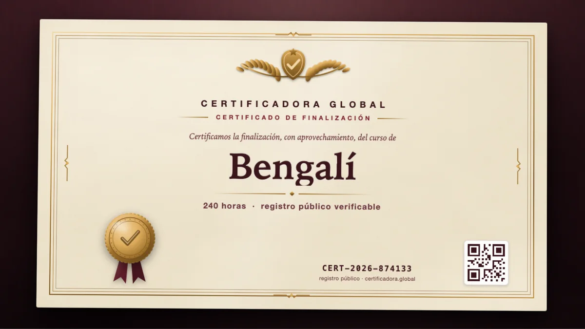 Portada del curso Bengalí