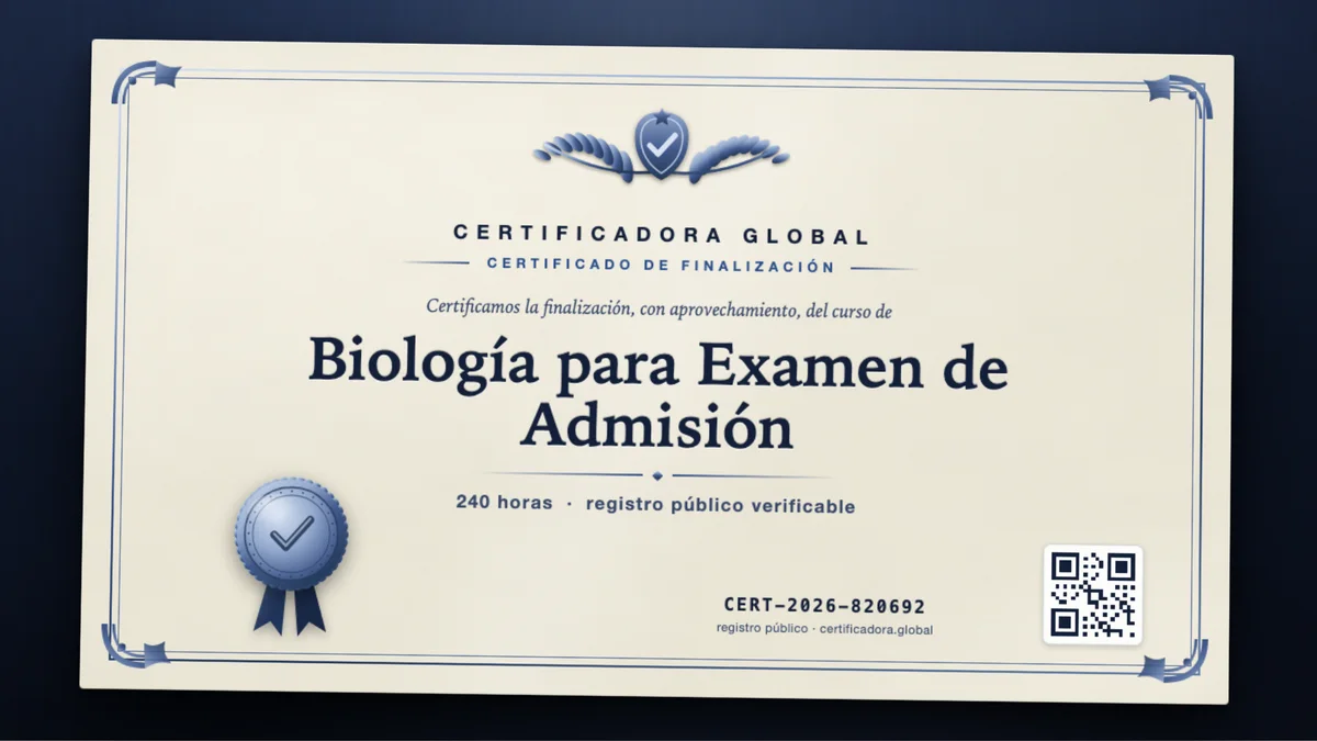 Portada del curso Biología para Examen de Admisión