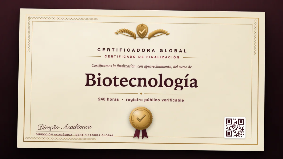 Portada del curso Biotecnología