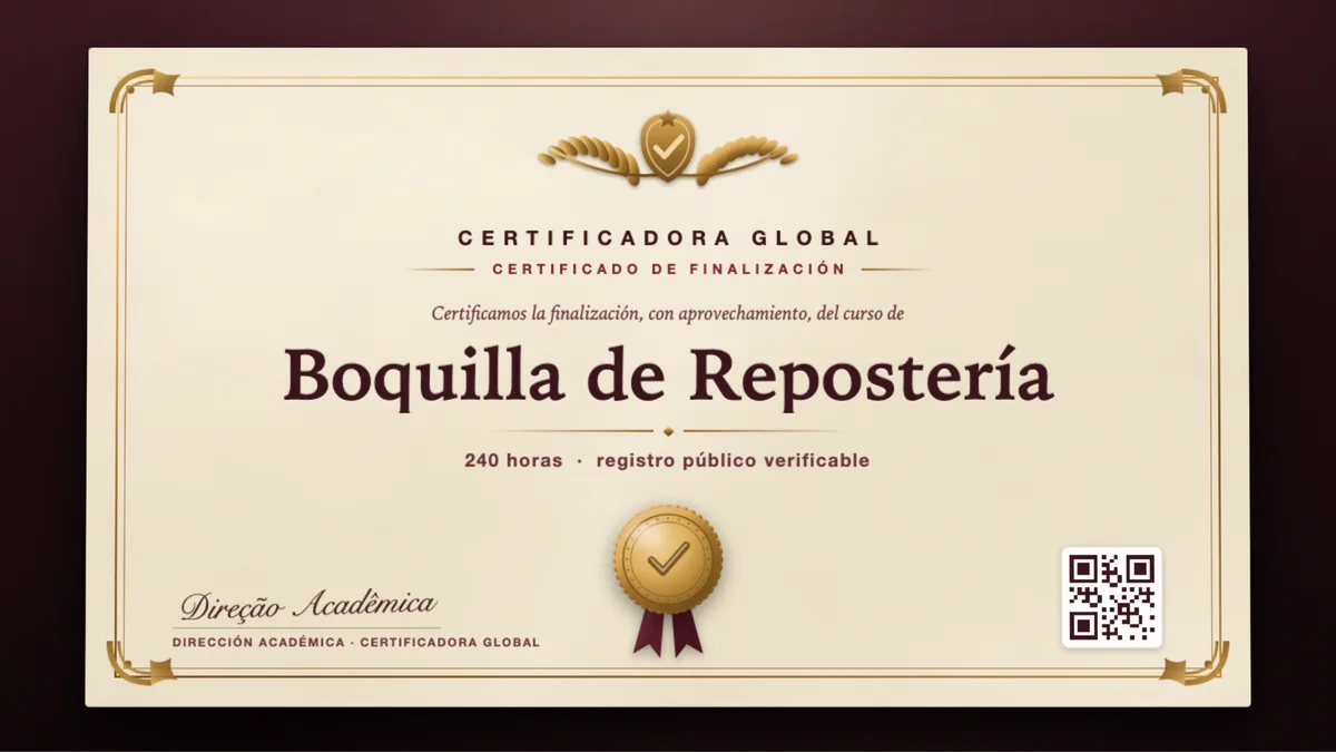 Portada del curso Boquilla de Repostería