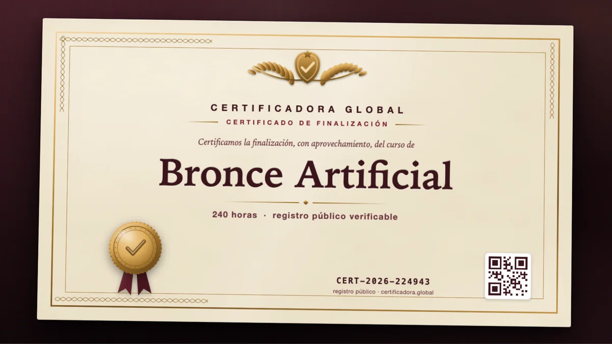 Portada del curso Bronce Artificial