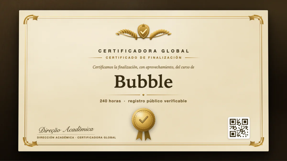 Portada del curso Bubble