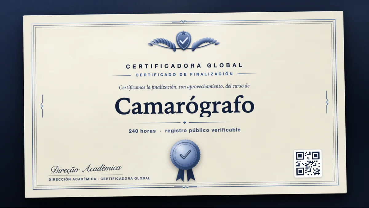 Portada del curso Camarógrafo
