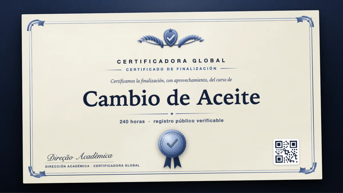 Portada del curso Cambio de Aceite