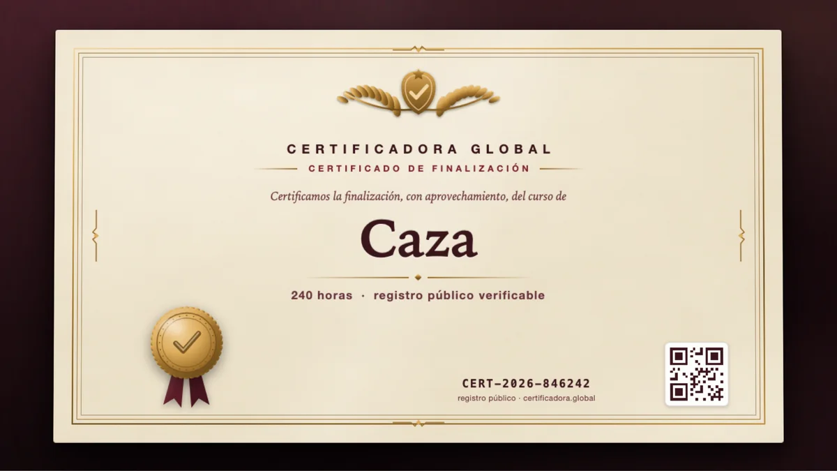 Portada del curso Caza