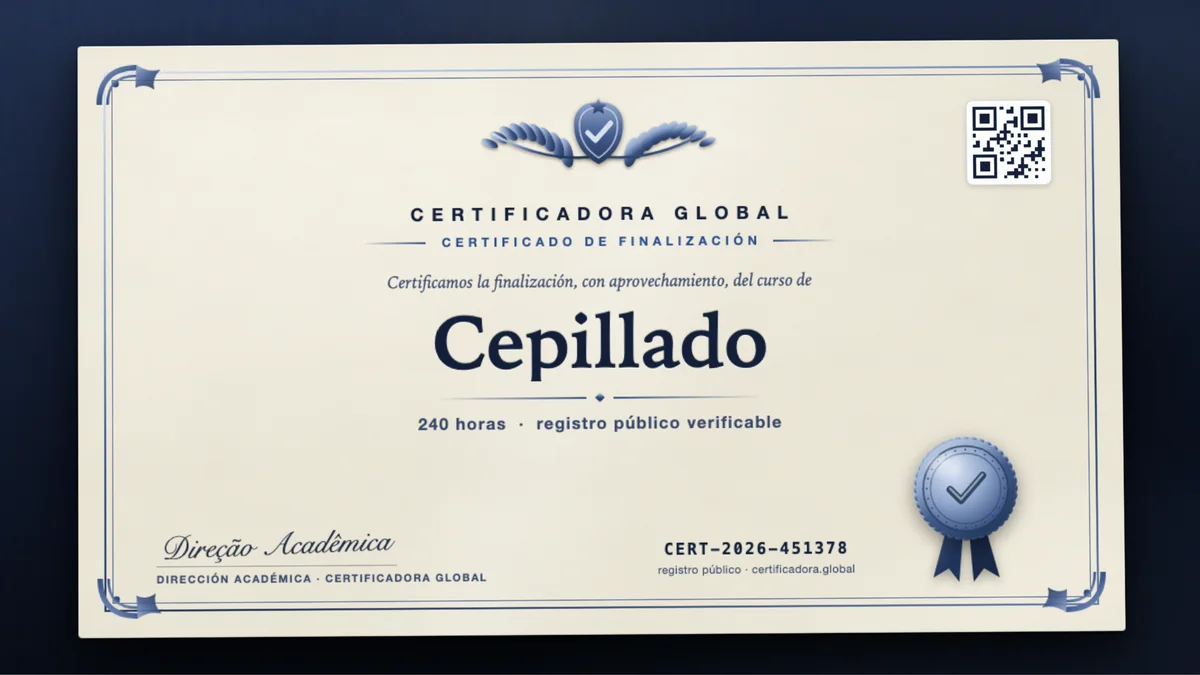 Portada del curso Cepillado