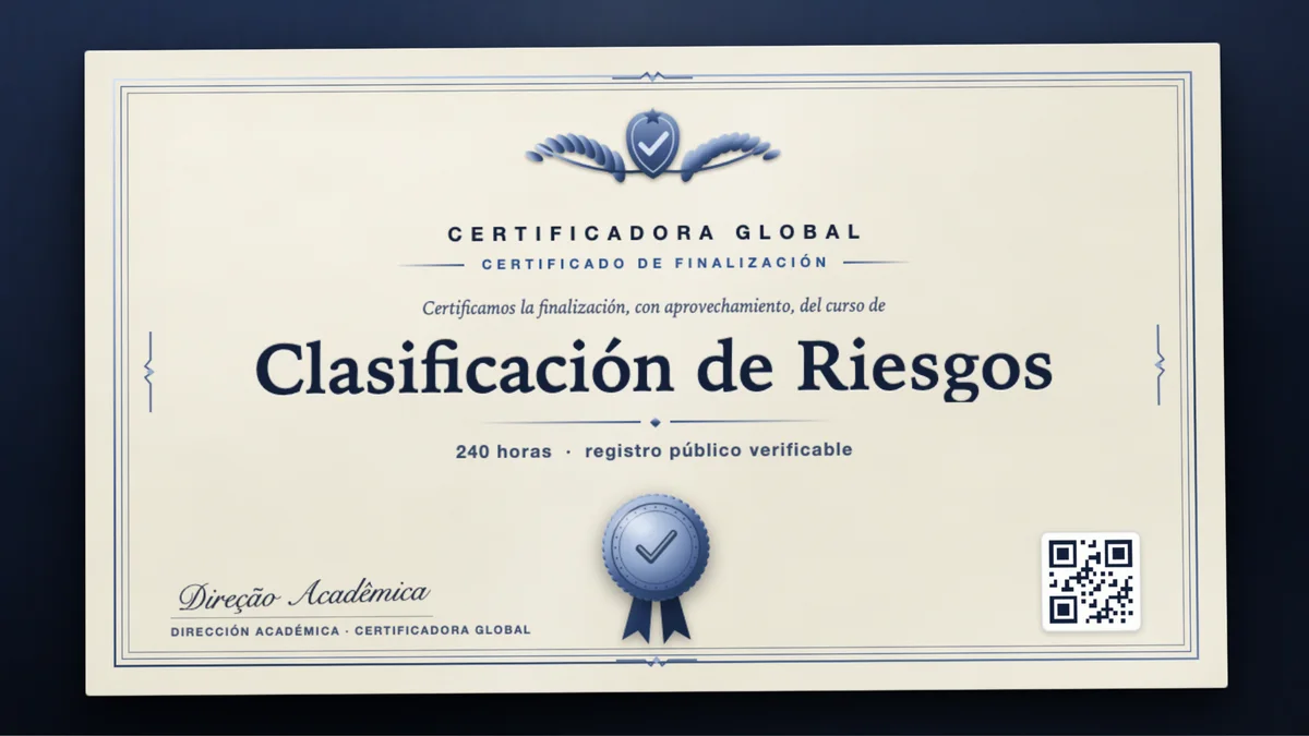 Portada del curso Clasificación de Riesgos