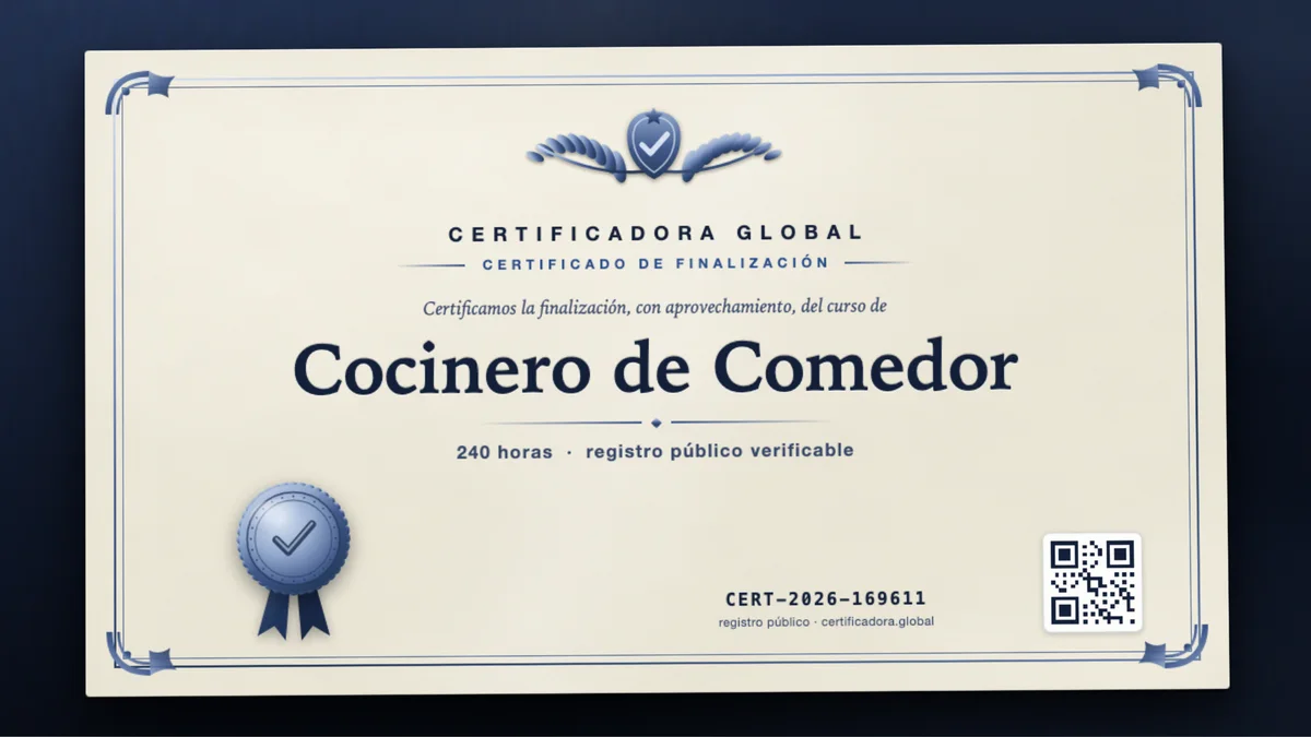 Portada del curso Cocinero de Comedor