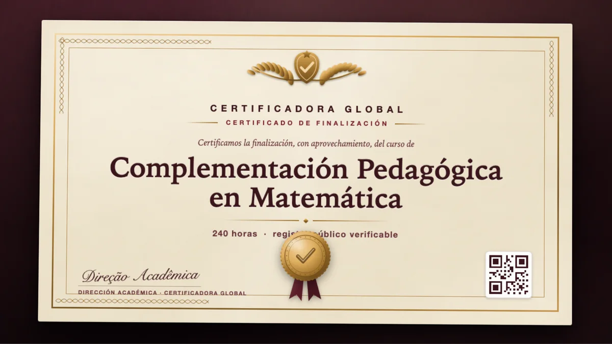 Portada del curso Complementación Pedagógica en Matemática