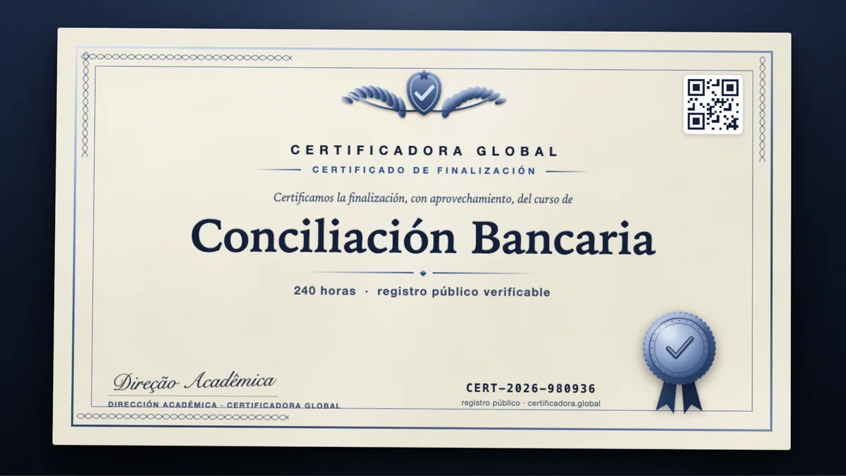 Portada del curso Conciliación Bancaria