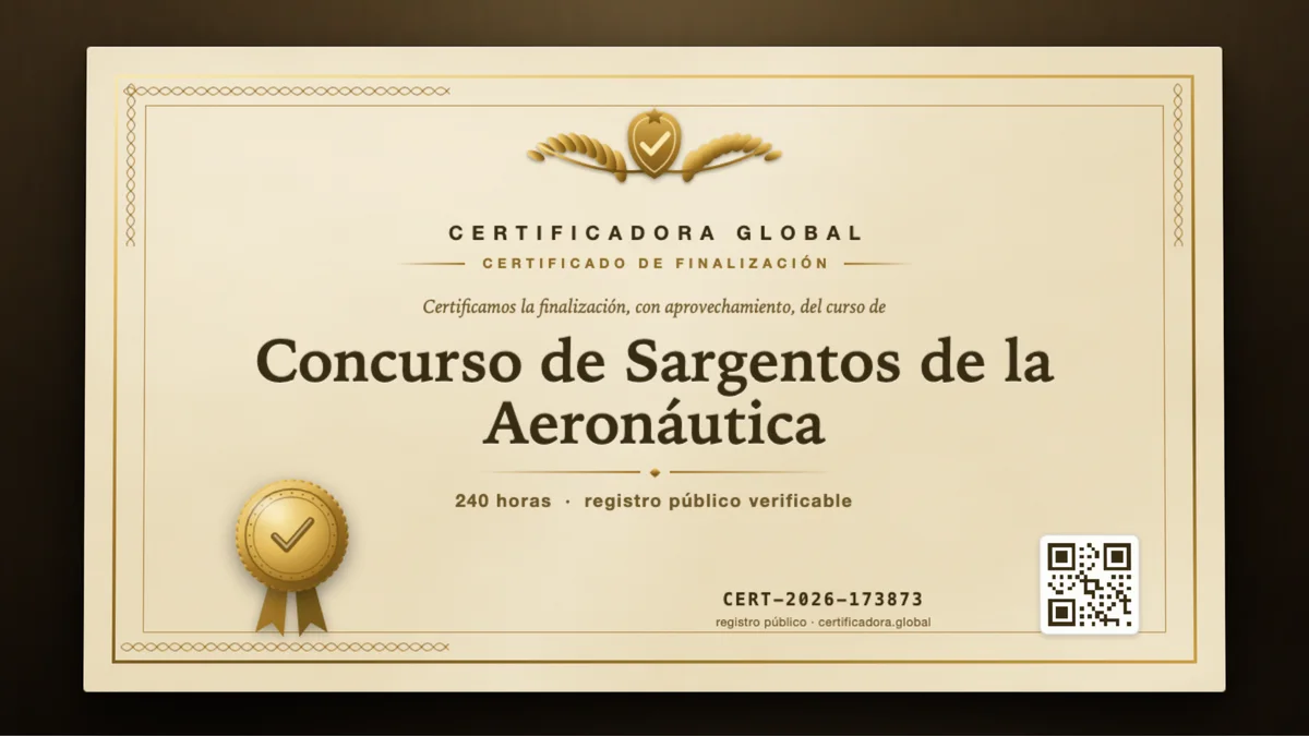 Portada del curso Concurso de Sargentos de la Aeronáutica