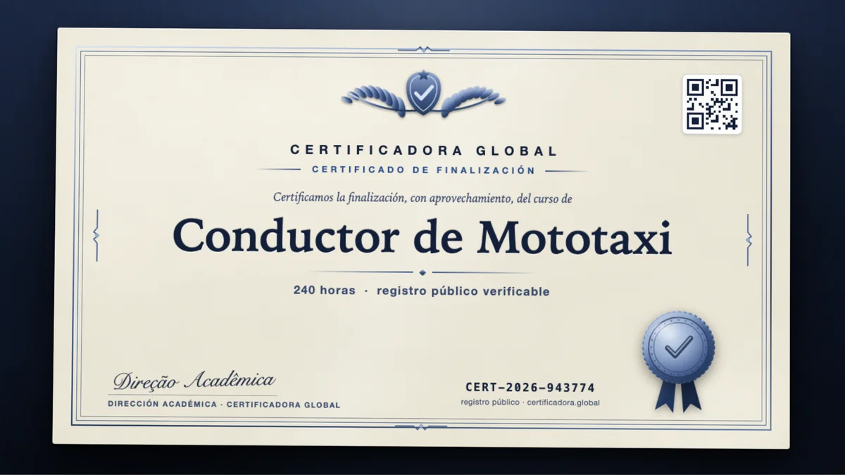 Portada del curso Conductor de Mototaxi
