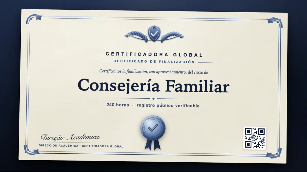 Portada del curso Consejería Familiar