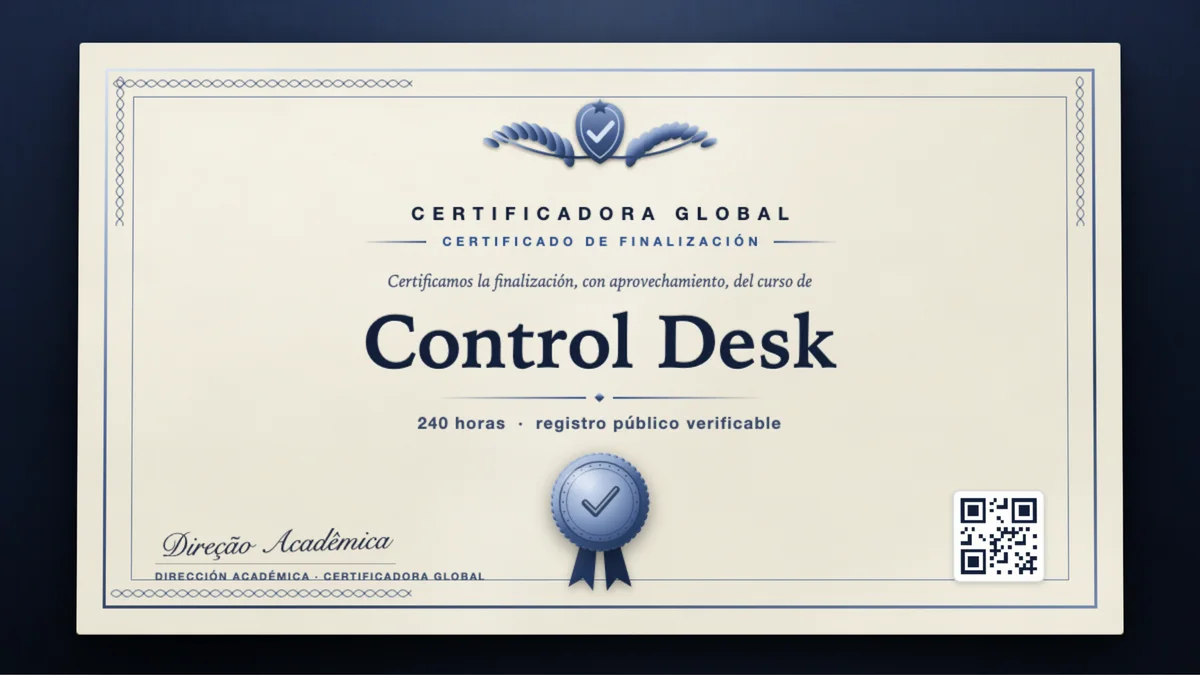 Portada del curso Control Desk