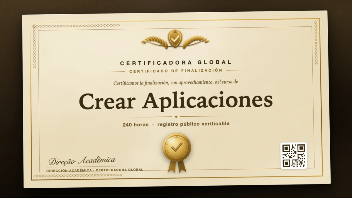Portada del curso Crear Aplicaciones