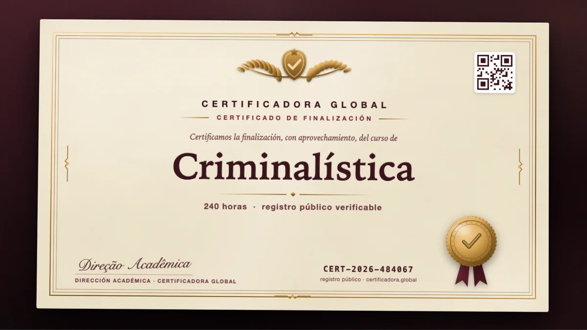 Portada del curso Criminalística
