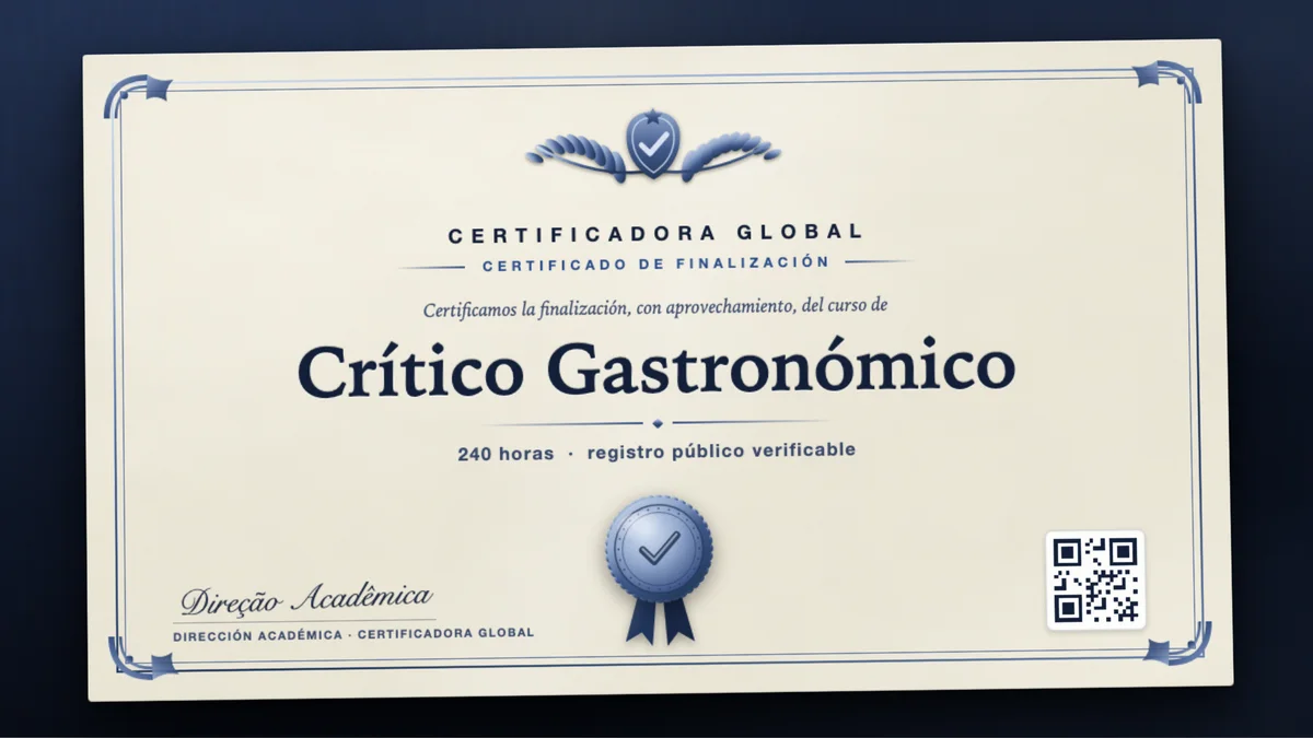 Portada del curso Crítico Gastronómico