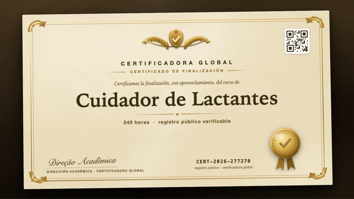 Portada del curso Cuidador de Lactantes