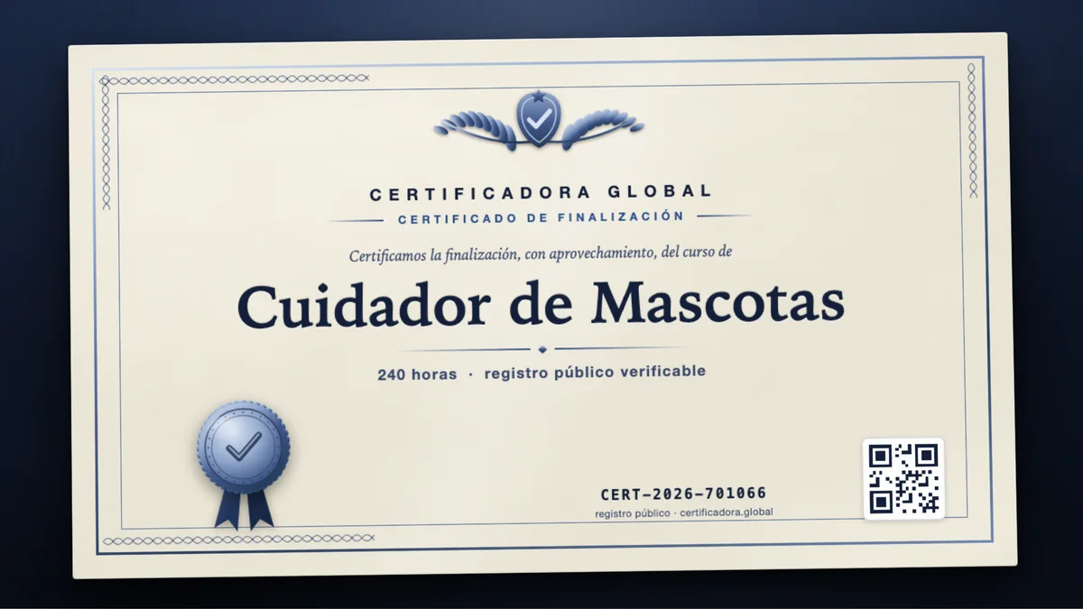 Portada del curso Cuidador de Mascotas