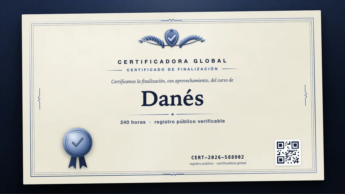 Portada del curso Danés