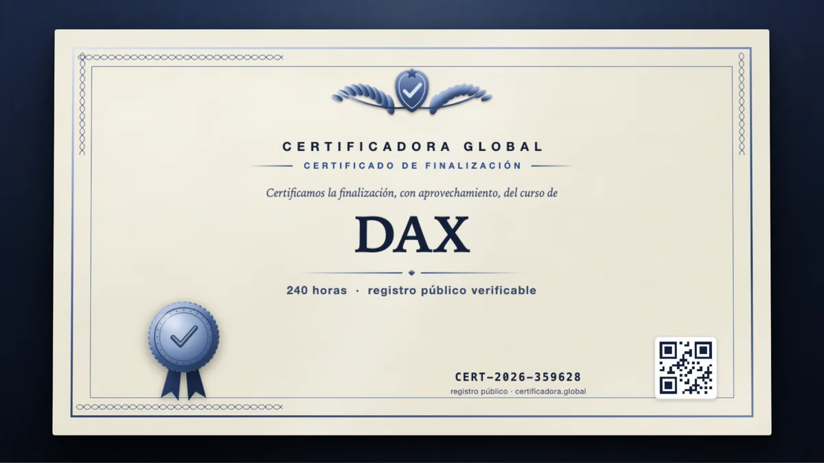 Portada del curso DAX