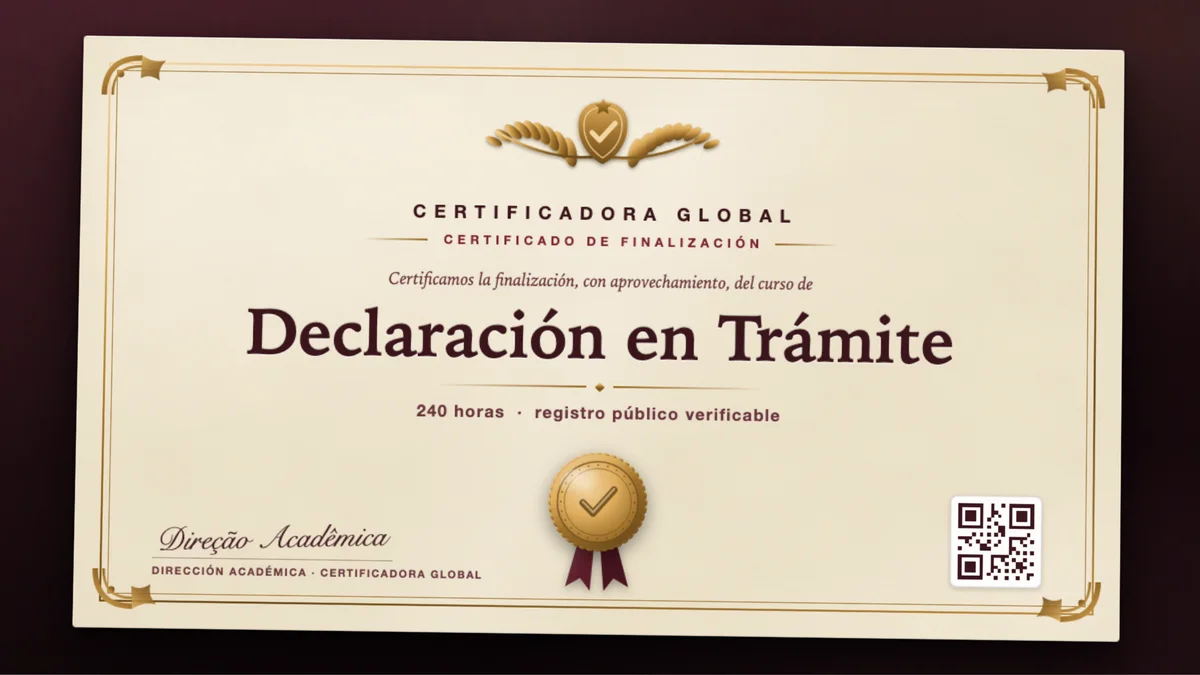 Portada del curso Declaración en Trámite