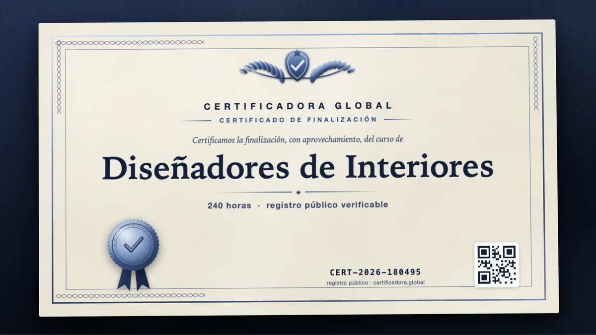 Portada del curso Diseñadores de Interiores