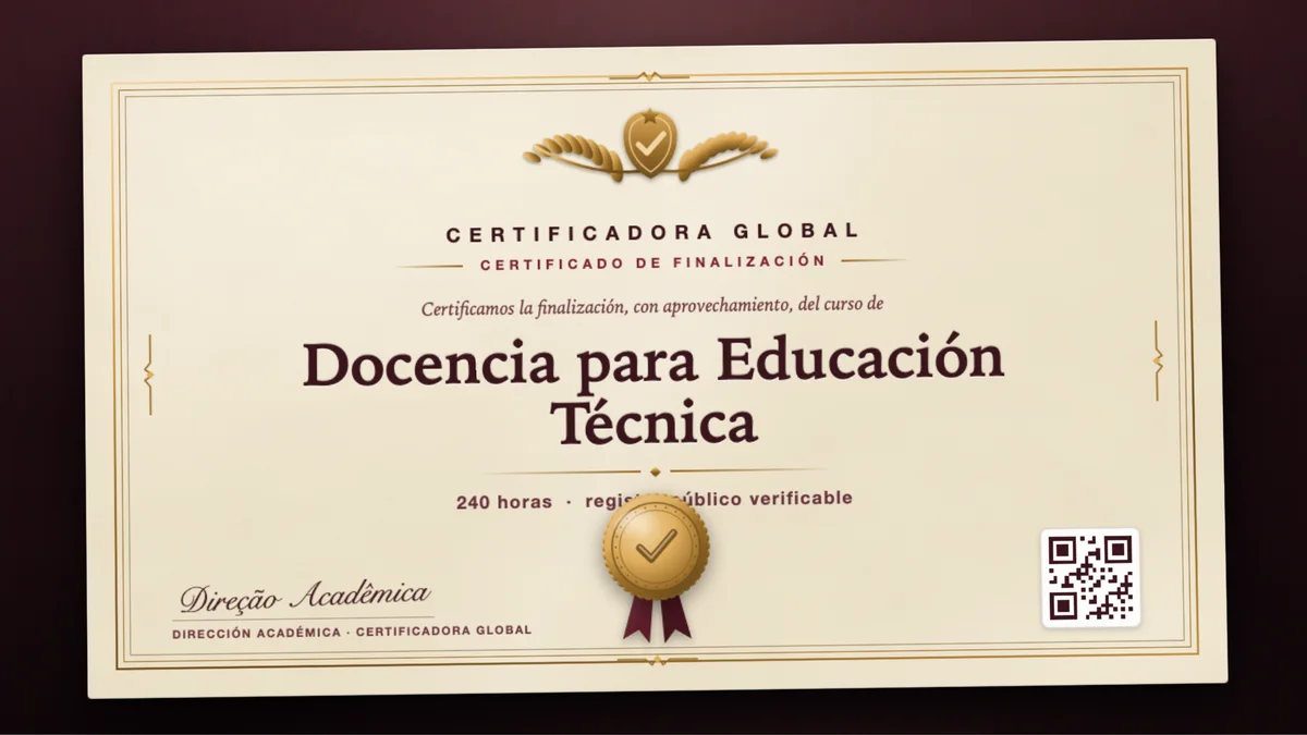 Portada del curso Docencia para Educación Técnica