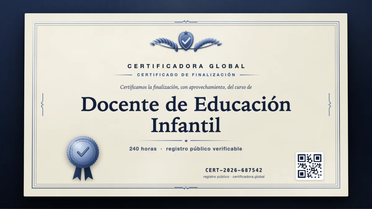 Portada del curso Docente de Educación Infantil