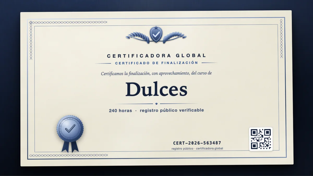 Portada del curso Dulces