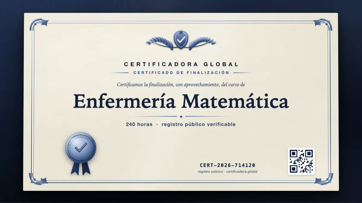 Portada del curso Enfermería Matemática